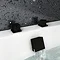 Arezzo Square Matt Black 3/4" Deck Bath Side Valves (Pair)  Profile Large Image