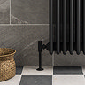 Arezzo Square Matt Black Angled Radiator Valves