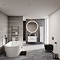 Arezzo Square Matt Black Floor Mounted Free-standing Bath Shower Mixer incl. Shower Kit
