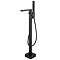 Arezzo Square Matt Black Floor Mounted Free-standing Bath Shower Mixer