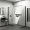 Arezzo Square Matt Black Frameless 10mm Wetroom Screen with Wall Arm