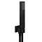 Arezzo Square Matt Black Outlet Elbow with Parking Bracket, Flex & Handset  Profile Large Image