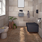 Arezzo Square Matt Black Wall Hung Toilet with Soft Close Seat