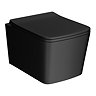 Arezzo Square Matt Black Wall Hung Toilet with Soft Close Seat