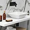 Arezzo Square Matt Black Wall Mounted Basin Mixer Tap  Profile Large Image