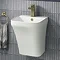 Arezzo Square Matt White Ceramic One Piece Wall Hung Basin 1TH - 365mm Wide  Standard Large Image