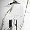 Arezzo Square Modern Triple Concealed Shower Valve - Matt Black  Standard Large Image