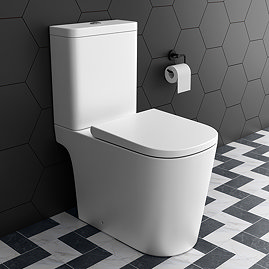 Arezzo Square Short Projection Close Coupled Rimless Toilet