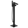 Arezzo Square Thermostatic Floor Mounted Freestanding Bath Shower Mixer Matt Black