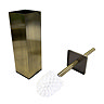 Arezzo Square Toilet Brush Antique Brass  Profile Large Image