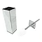 Arezzo Square Toilet Brush Chrome  Profile Large Image