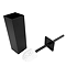 Arezzo Square Toilet Brush Matt Black  Profile Large Image