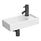 Arezzo Square Wall Hung Cloakroom Basin w. Integrated Towel Rail - Gloss White  Feature Large Image
