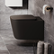 Arezzo Square Wall Hung Rimless Toilet incl. Soft Close Seat Matt Black