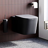 Arezzo Square Wall Hung Rimless Toilet incl. Soft Close Seat Matt Black