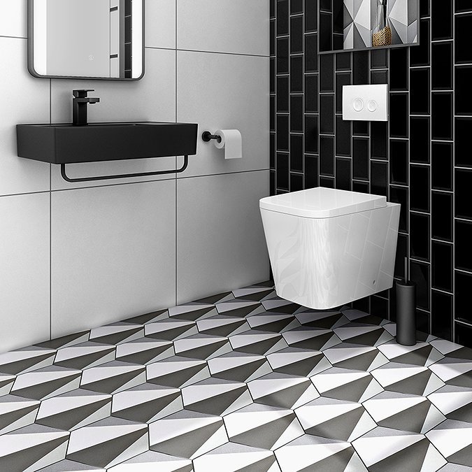Arezzo Square Wall Hung Rimless Toilet incl. Soft Close Seat
