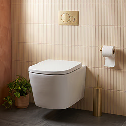 Arezzo Square Wall Hung Rimless Toilet with Soft Close Seat