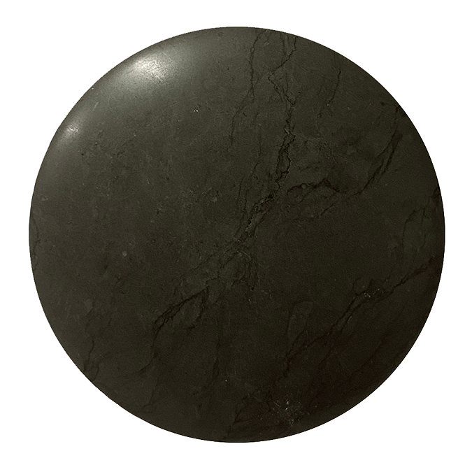 Arezzo Stone Basin Unslotted Basin Waste - Black Marble