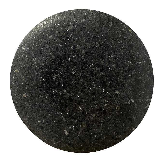 Arezzo Stone Basin Unslotted Basin Waste - Black Terrazzo