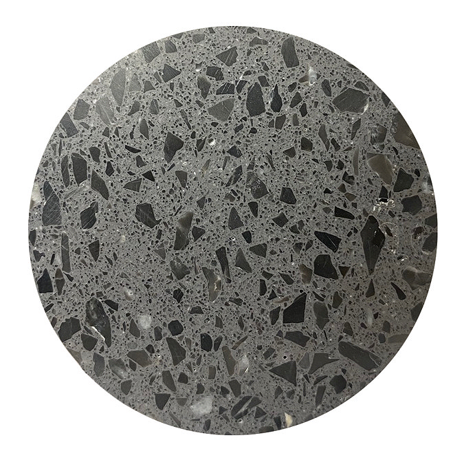 Arezzo Stone Basin Unslotted Basin Waste - Grey Terrazzo