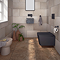 Arezzo Stone Black Marble Wall Hung Basin (300 x 200mm) with Waste