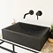 Arezzo Stone Black Terrazzo Effect Rectangular Counter Top Basin (495 x 350mm) Large Image