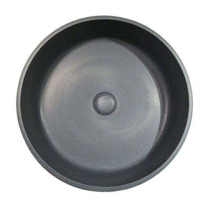 Arezzo Stone Black Terrazzo Round Counter Top Basin - 400mm Diameter