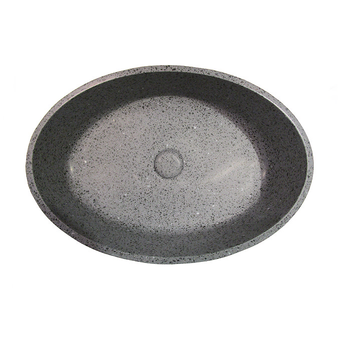 Arezzo Stone Grey Terrazzo Oval Counter Top Basin (500 x 350mm)