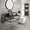 Arezzo Stone Grey Terrazzo Oval Counter Top Basin (500 x 350mm) with Waste
