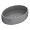 Arezzo Stone Grey Terrazzo Oval Counter Top Basin (500 x 350mm) with Waste