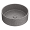 Arezzo Stone Grey Terrazzo Round Counter Top Basin with Waste - 400mm Diameter