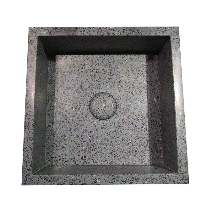 Arezzo Stone Grey Terrazzo Square Counter Top Basin (300 x 300mm)