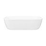 Arezzo Stone Resin Floating Basin Shelf inc. 2 Curved Rectangular Basins - 1200mm Wide  In Bathroom 