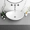 Arezzo Stone Resin Floating Basin Shelf inc. Oval Basin - 600mm Wide  Profile Large Image