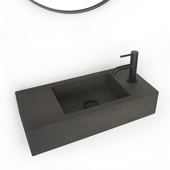 Arezzo Stone Wall Hung Dusk Grey Basin (540 x 250mm) 1 Tap Hole