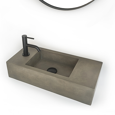 Arezzo Stone Wall Mounted Natural Concrete Rectangular Basin (540 x 250mm) 1 Tap Hole