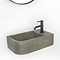 Arezzo Stone Wall Hung Natural Concrete Curved Cloakroom Basin (440 x 250mm) 
