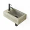 Arezzo Stone Wall Mounted Natural Concrete Cloakroom Basin (1 Tap Hole) Large Image
