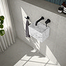 Arezzo Stone White Marble Wall Hung Basin (300 x 200mm) with Waste