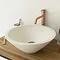 Arezzo Stone White Terrazzo Effect Conical Counter Top Basin - 405mm Diameter Large Image
