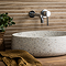 Arezzo Stone White Terrazzo Oval Counter Top Basin (500 x 350mm) with Waste