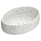 Arezzo Stone White Terrazzo Oval Counter Top Basin (500 x 350mm) with Waste