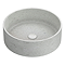 Arezzo Stone White Terrazzo Round Counter Top Basin with Waste - 400mm Diameter