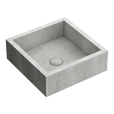 Arezzo Stone White Terrazzo Square Counter Top Basin (450 x 320mm)