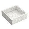 Arezzo Stone White Terrazzo Square Counter Top Basin (300 x 300mm) with Waste