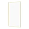 Arezzo Straight Square Shower Bath w. Brushed Brass Framed Fixed Screen  Profile Large Image