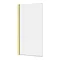 Arezzo Straight Square Shower Bath w. Brushed Brass Pivot Screen  Profile Large Image