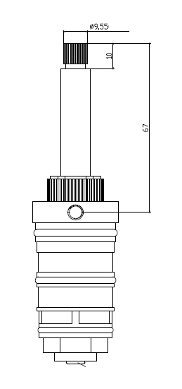 Arezzo Thermostatic Shower Valve Cartridge - 24 Splines