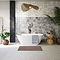 Arezzo Thin Edge Curved Rectangular Bath - 1600 x 750mm with Waste