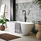 Arezzo Thin Edge Curved Rectangular Bath - 1600 x 750mm with Waste